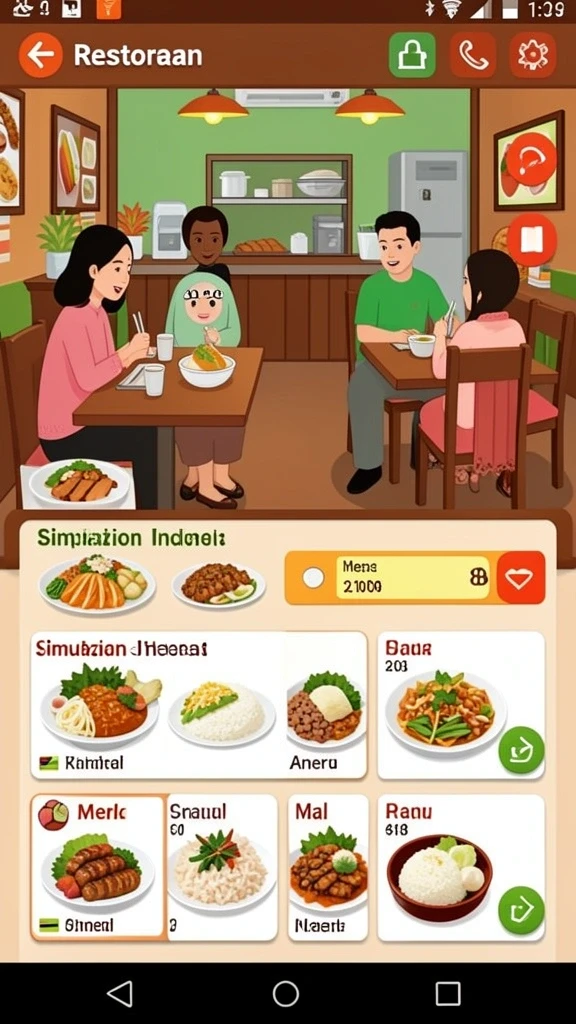 Tangkapan layar memperlihatkan interaksi karakter dalam game.