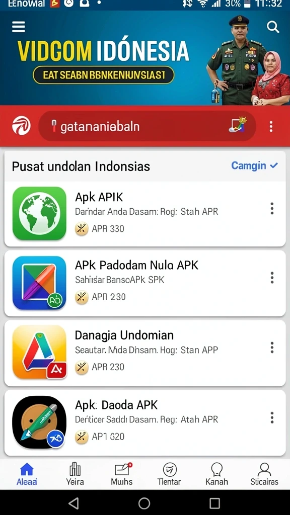 Screenshot pertama menampilkan gulungan utama dengan tema petualangan menarik.