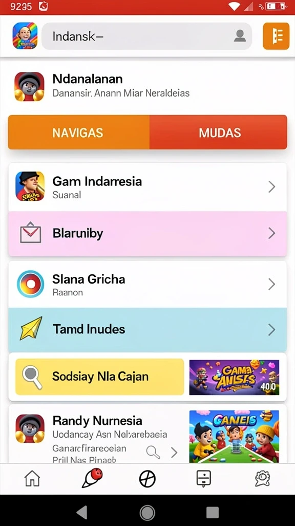 Tampilan awal yang menarik dan mudah dipahami.