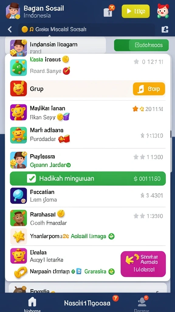 Fitur turnamen dengan hadiah menarik untuk pemain.