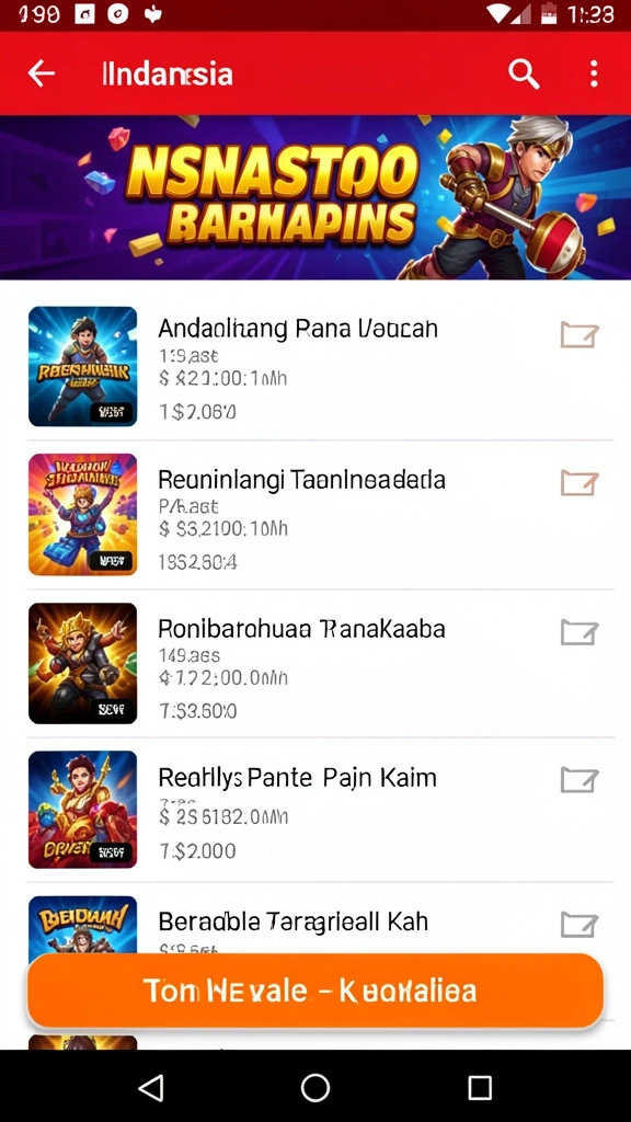 Menu permainan yang mudah dinavigasi.