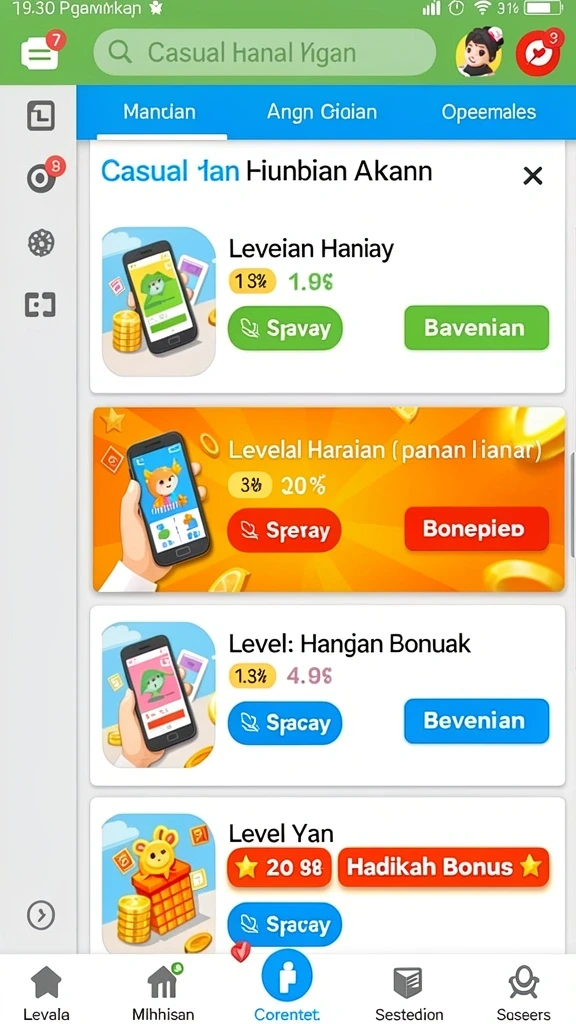 Berbagai level menarik yang menantang para pemain.