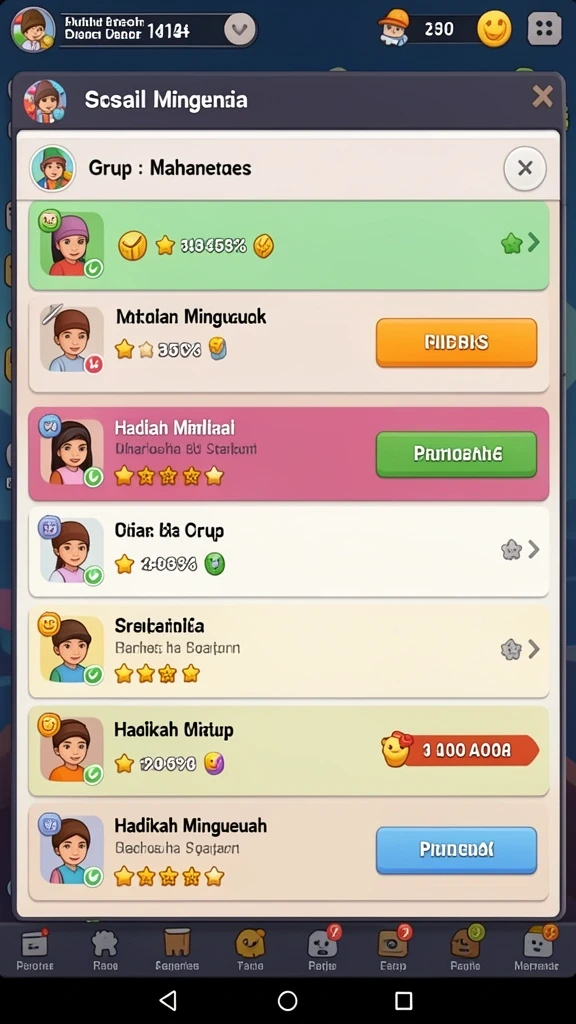 Karakter kustomisasi dengan berbagai pilihan unik.