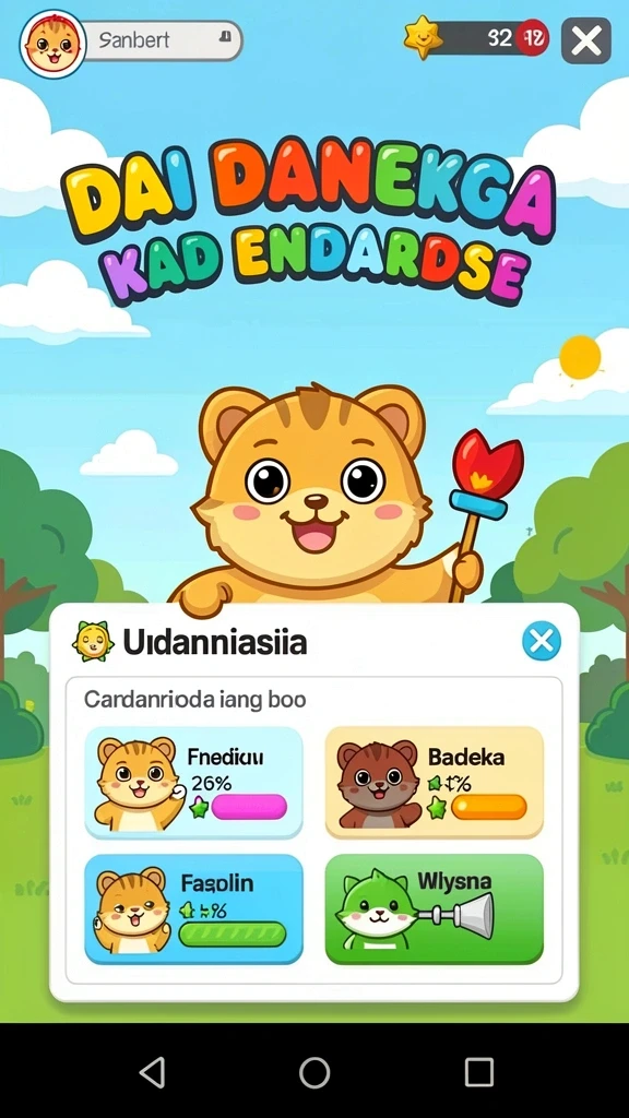 Tampilan menarik dengan banyak pilihan permainan.