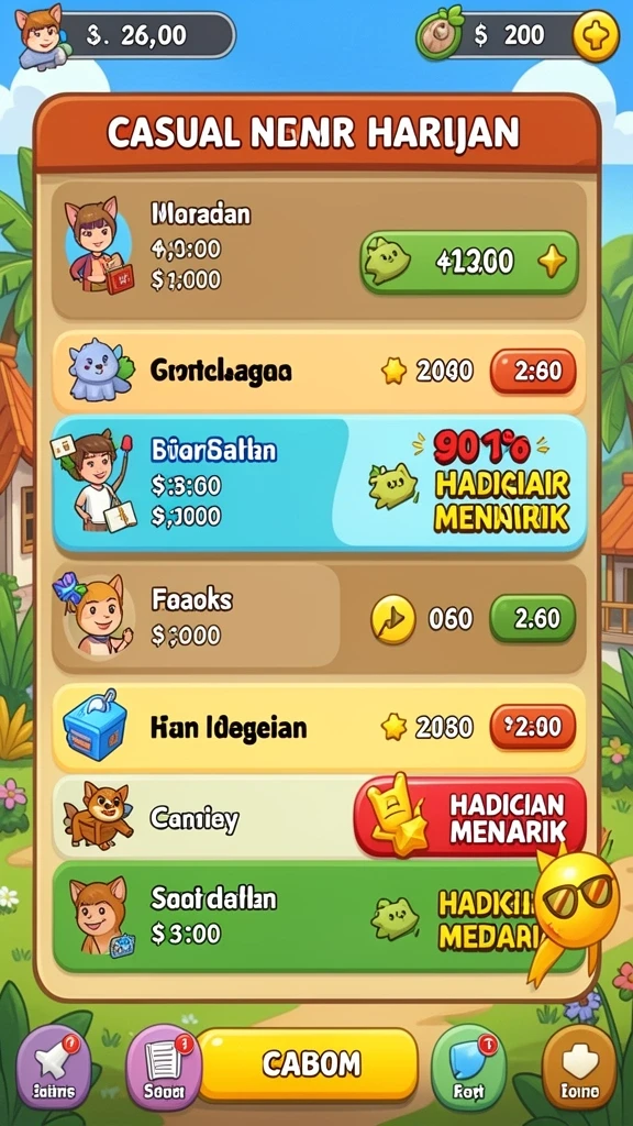 Mode permainan yang menarik untuk semua pemain.