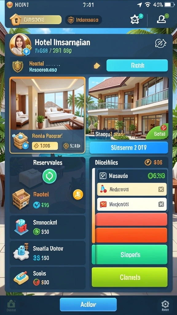Screenshot menunjukkan antarmuka permainan yang menarik.