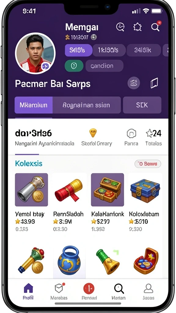 Gambar dari salah satu permainan menarik di dalam aplikasi.